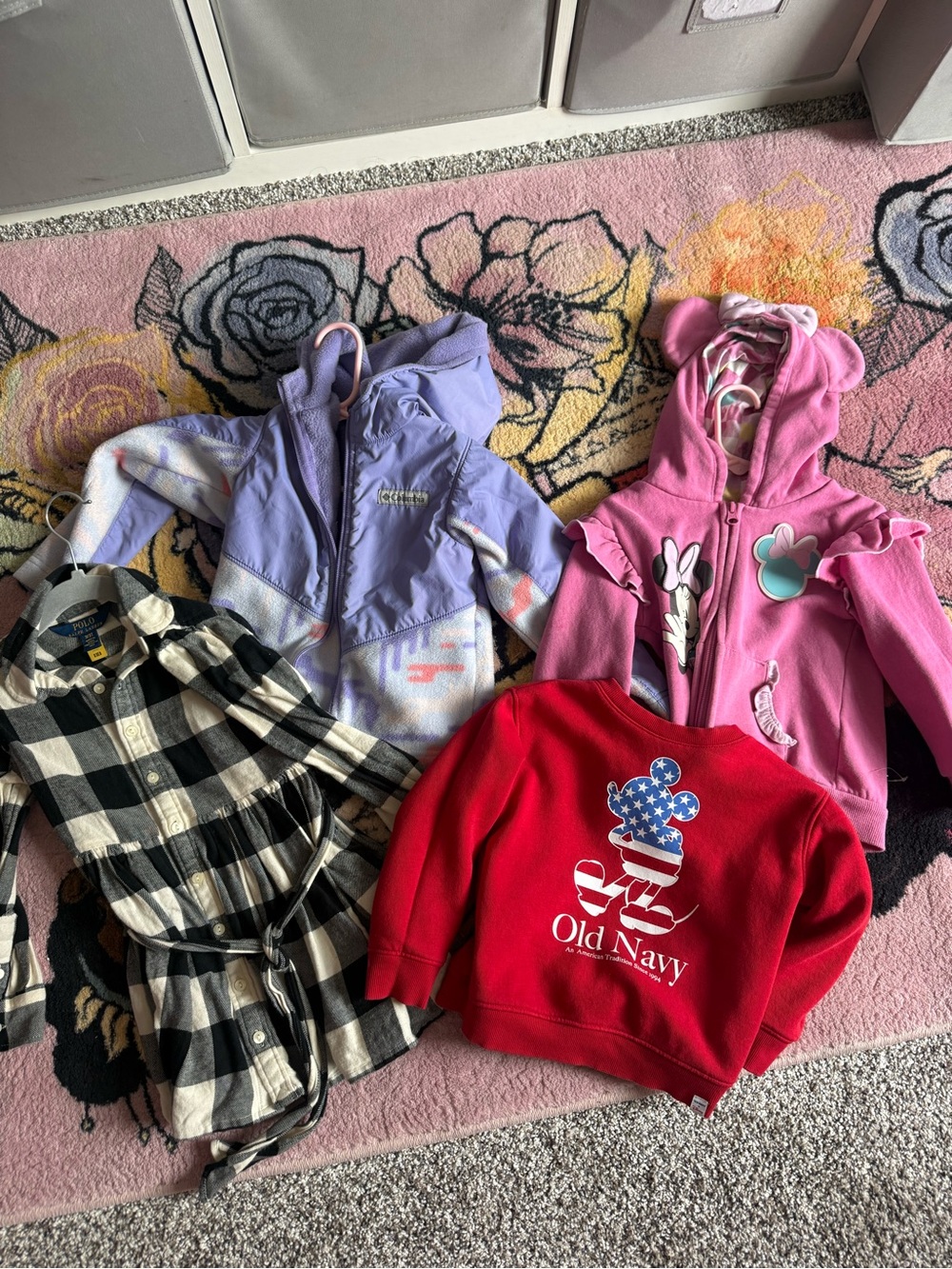 Old Navy Red Kids Sweatshirt with Mickey USA Graphic